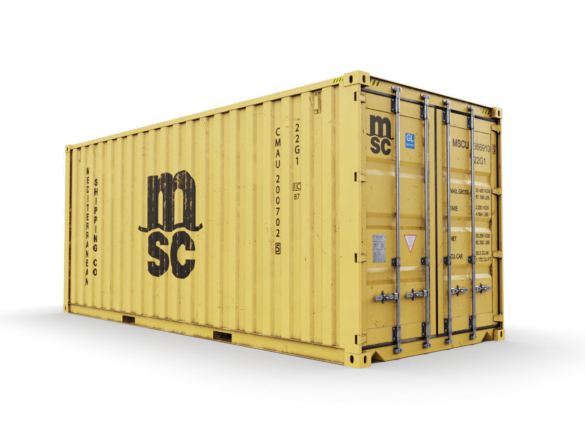 yellow shipping container