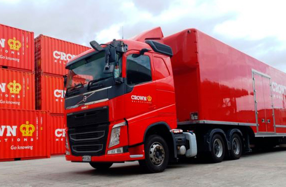 Crown Relocations truck and containers