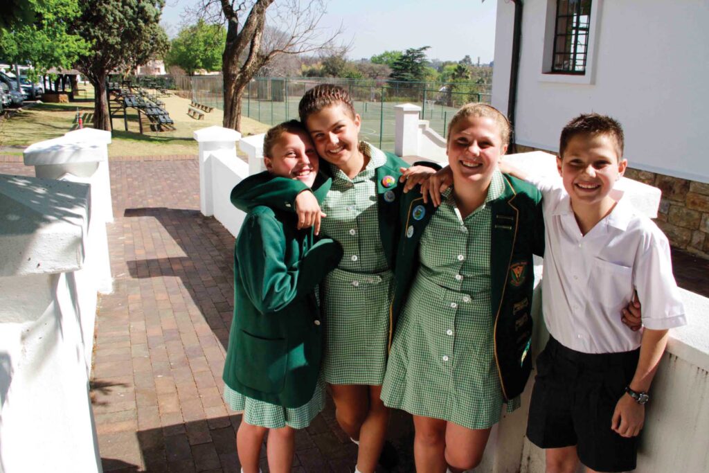 kids at school after an international relocation