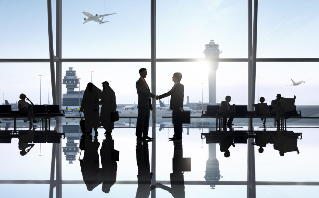 people at airport